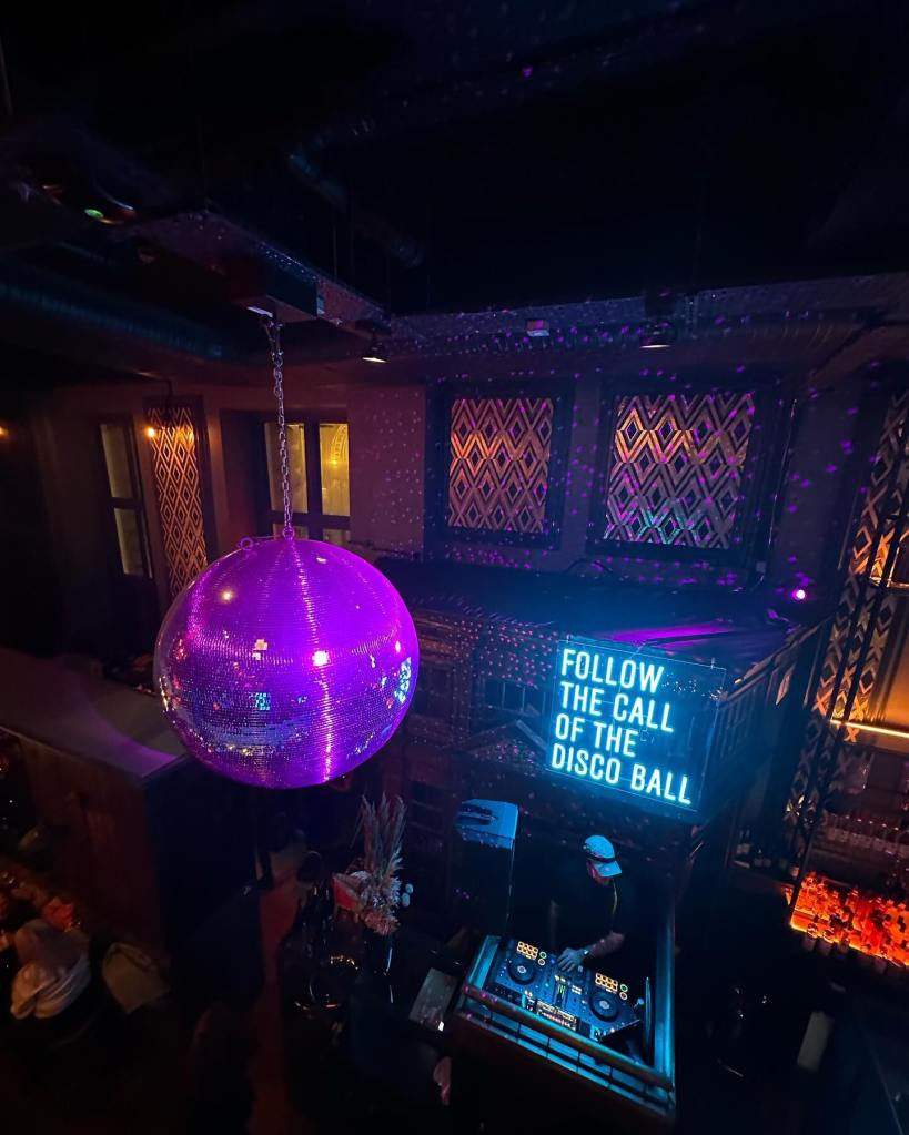 Disco ball at Manahatta, Newcastle