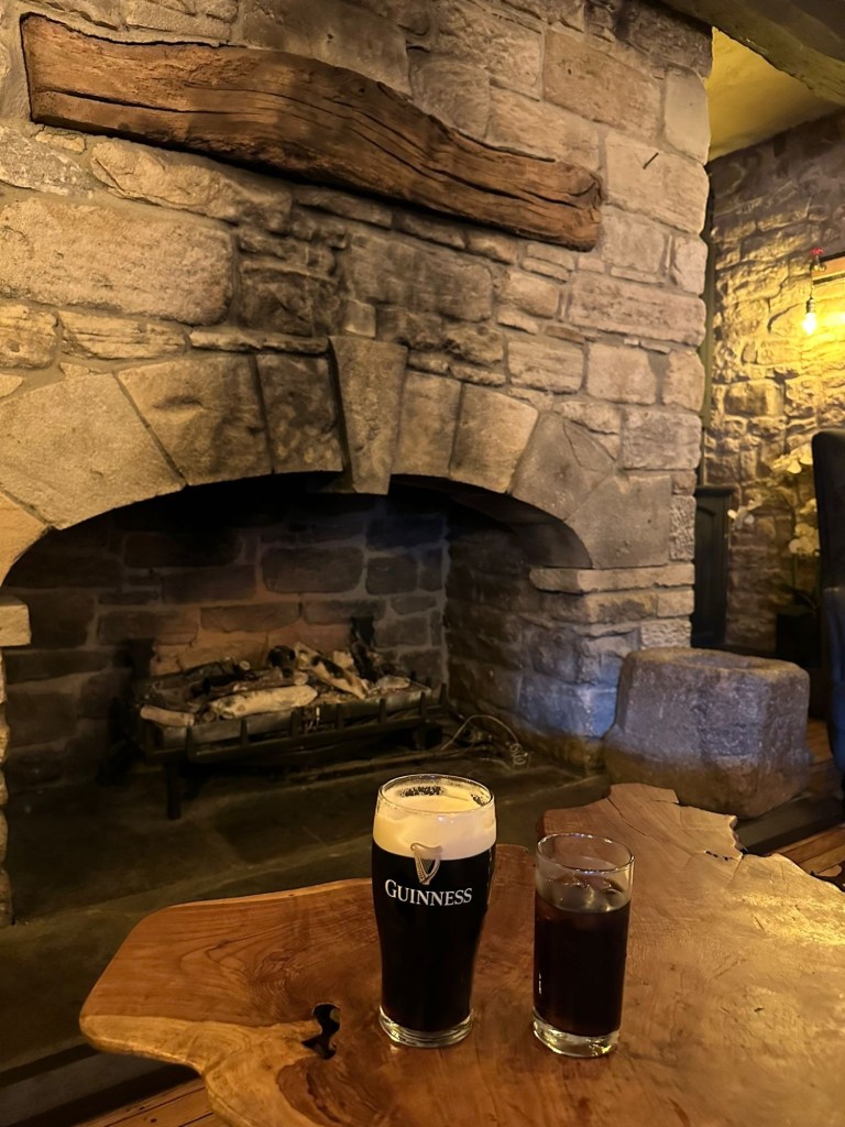Derwent Manor Hotel Bar and Restaurant – The lively bar and restaurant area, bustling with guests and open fire places, providing a perfect setting for a Saturday night