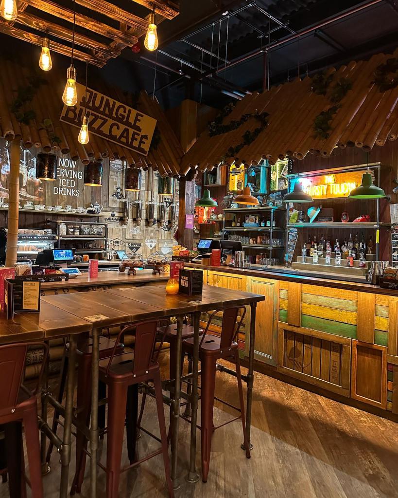 Interior view of Treetop Golf in Metrocentre, showcasing its central location