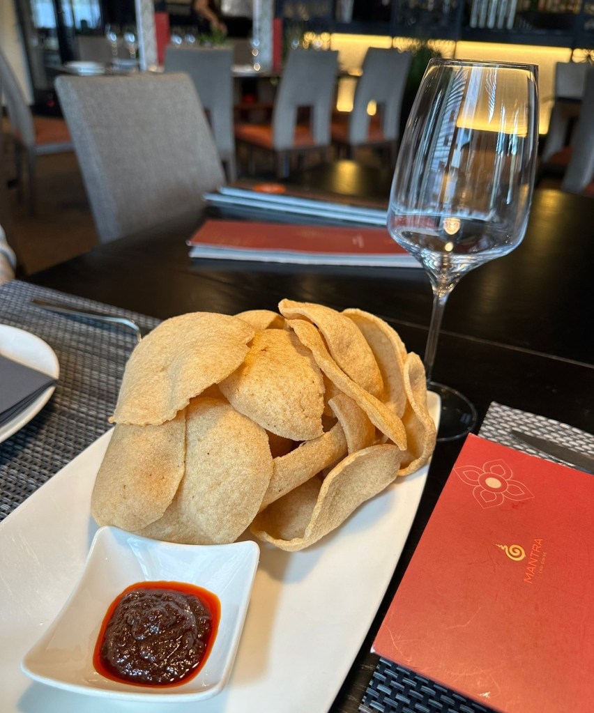 Prawn Crackers with Spicy Chili sauce