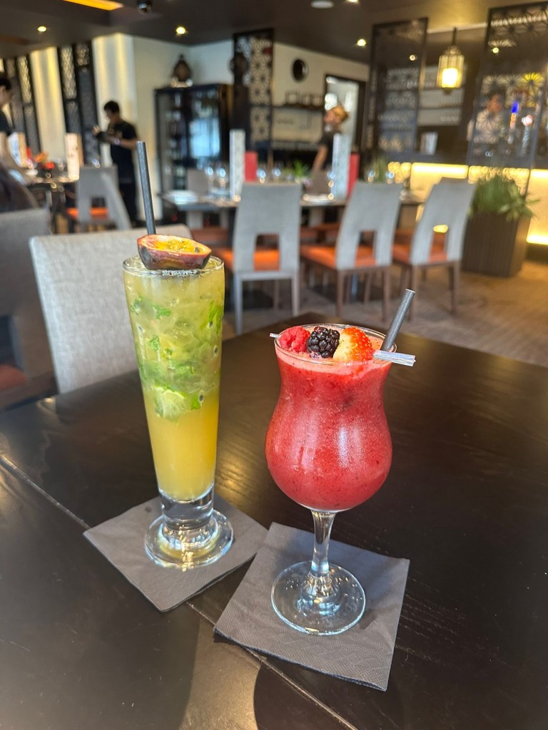 Mantra Cooler mocktail, a berry lover’s dream, with the mix of raspberry, strawberry, blackberry, and lychee juice giving a refreshing, fruity burst