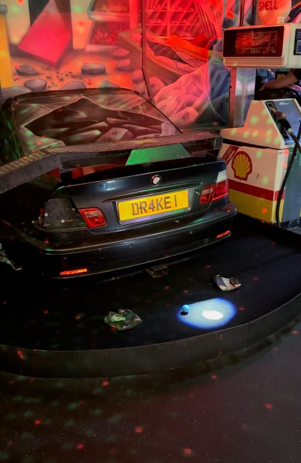 A vibrant, creatively designed golf course at Junkyard Golf Club, featuring quirky obstacles and interactive elements