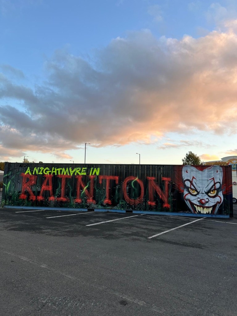 Nightmare at Rainton haloween walk entrance