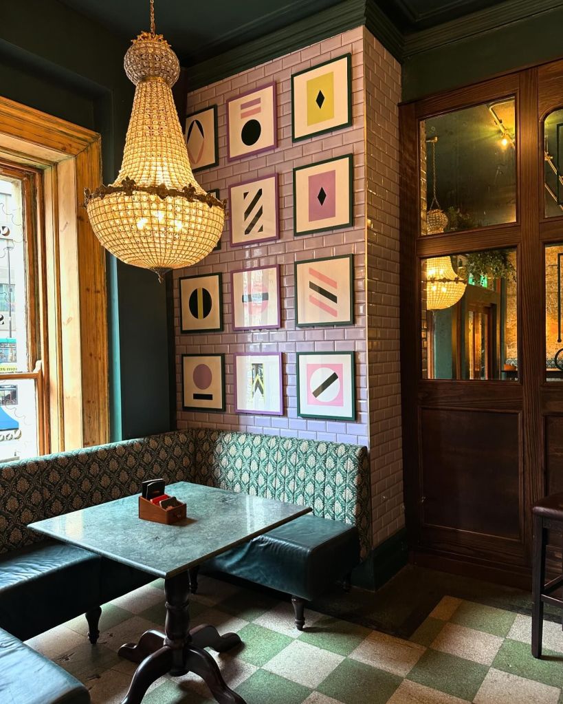 Stylish interior of Tickets bar in Newcastle with Victorian-inspired decor and cozy lighting