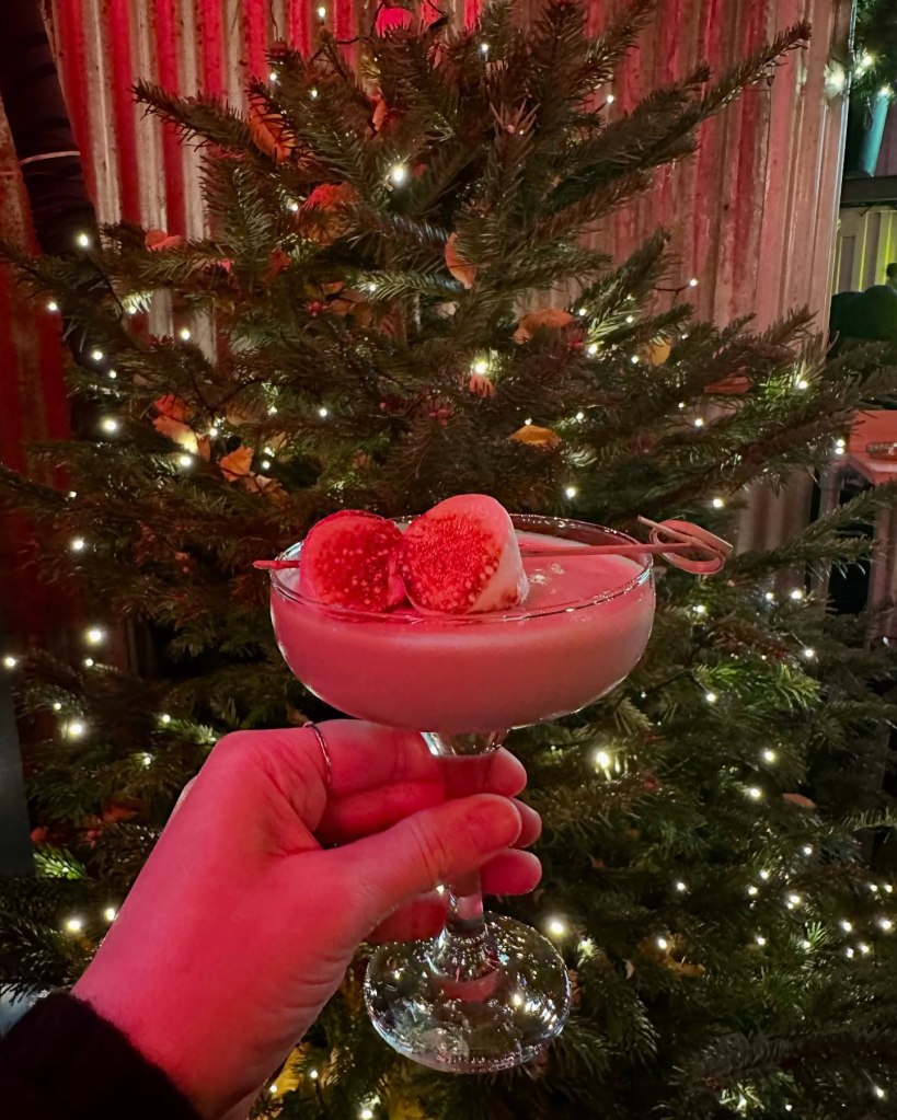 S'more Martini topped with toasted marshmallows at FRATE Newcastle