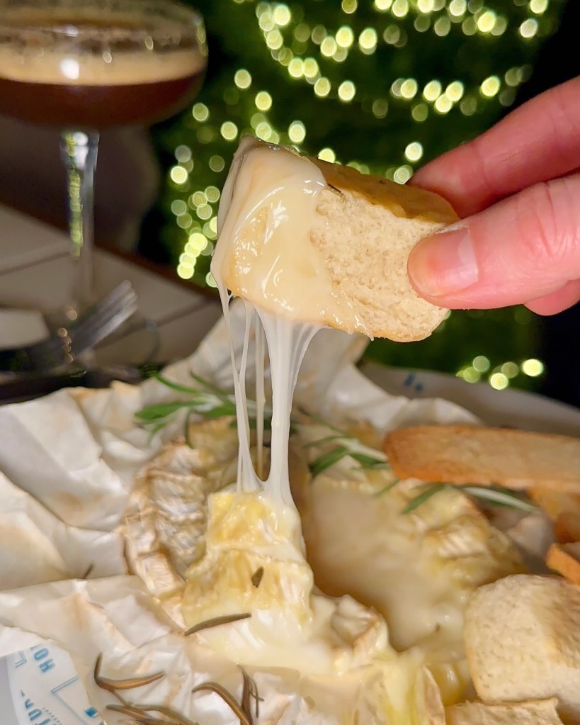 Baked Camembert with rosemary & truffle bread at Horticulture.