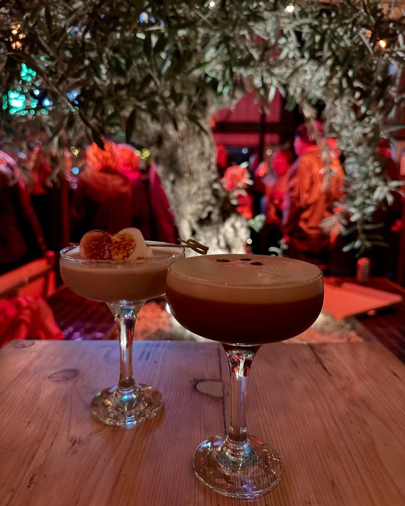 Selection of festive cocktails at FRATE Newcastle