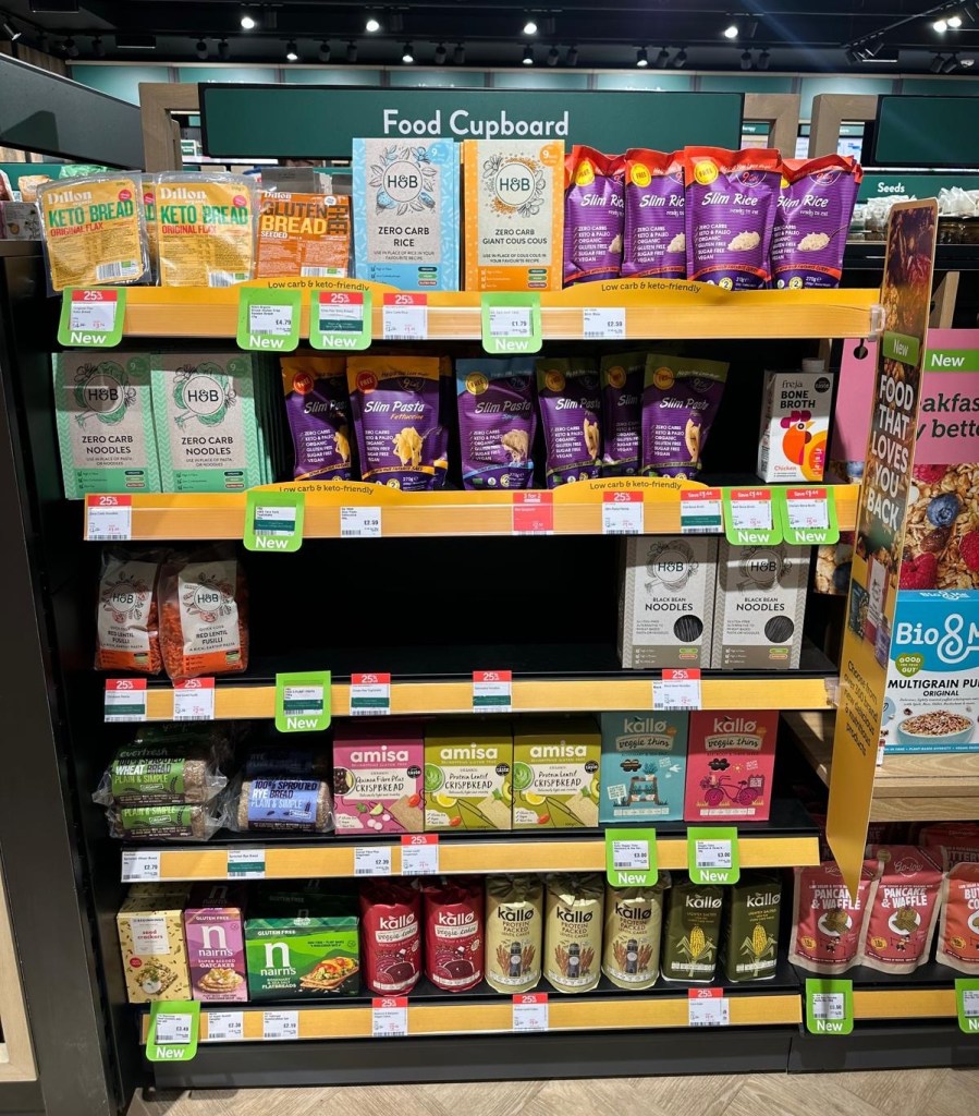 Spacious and well-organized interior of Holland & Barrett’s new Eldon Square store, showcasing shelves stocked with health and wellness products.