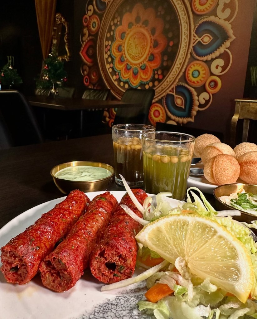 Juicy Seekh Kebab served hot and spiced to perfection at Sanskrit Restaurant