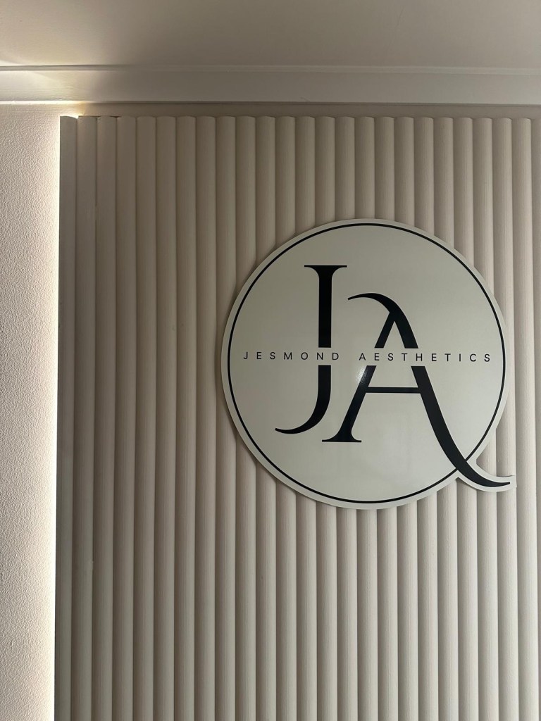Interior of Jesmond Aesthetics showcasing premium skincare products
