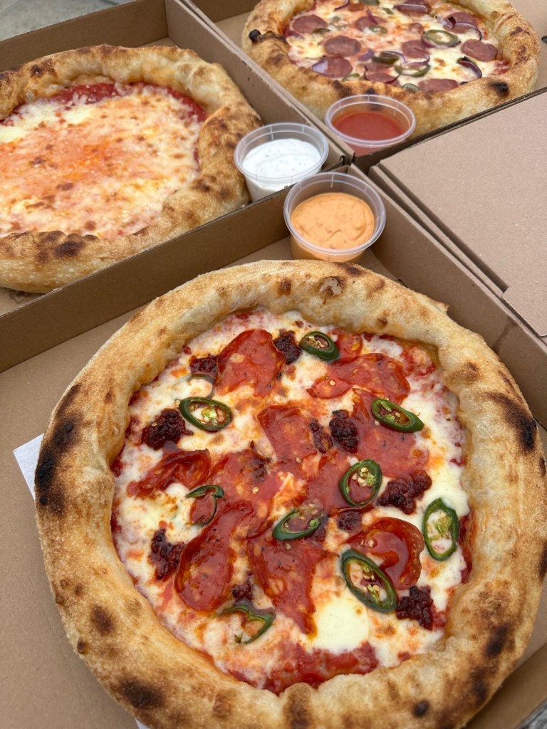 Selection of pizzas from Farina Italian Kitchen, Newcastle