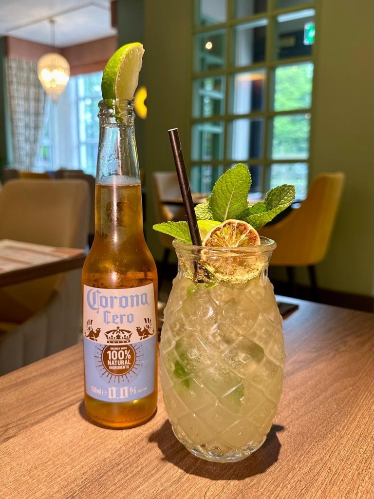Non-alcoholic beer and Indian spiced lemonade served at Chakh Dhoom, Newcastle