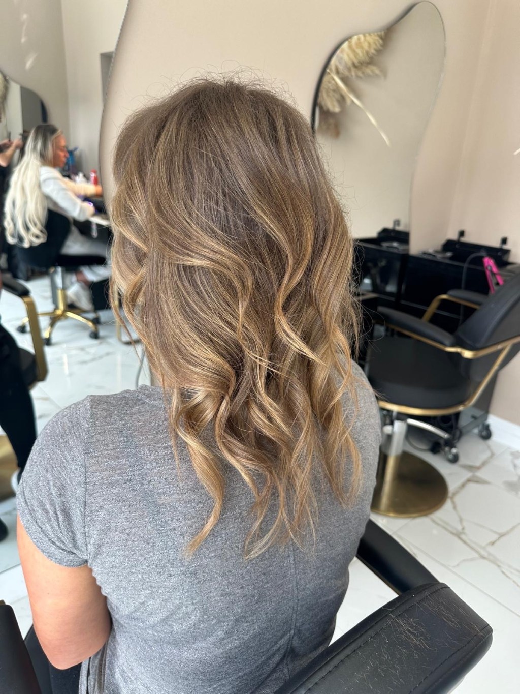 Freshly styled hair at a professional hair salon in Gateshead