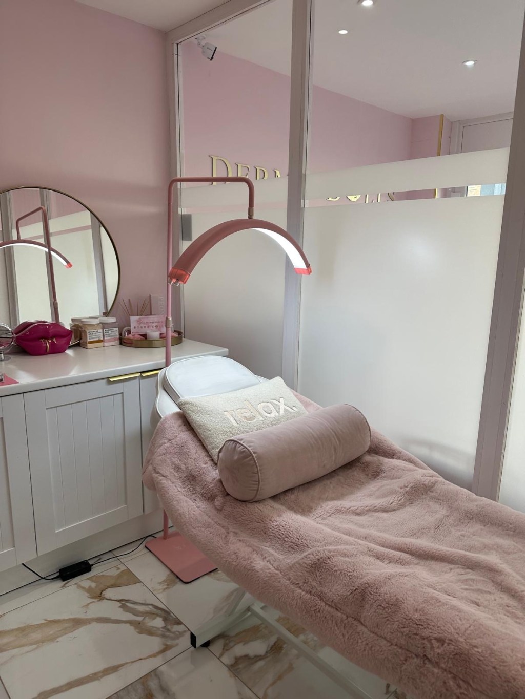 Calming treatment room at Beauty by Coco, Newcastle