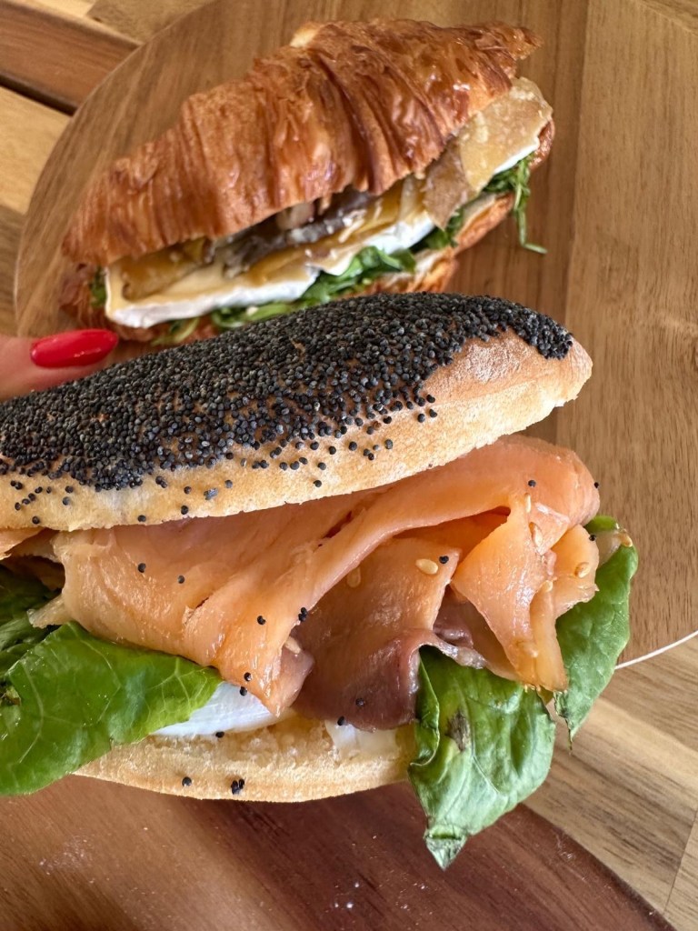 Fresh salmon bagel from Savour Bakery Café in Gateshead