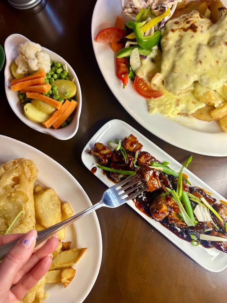 Pork belly bites in Asian-style sauce at The Gate in Framwellgate Moor