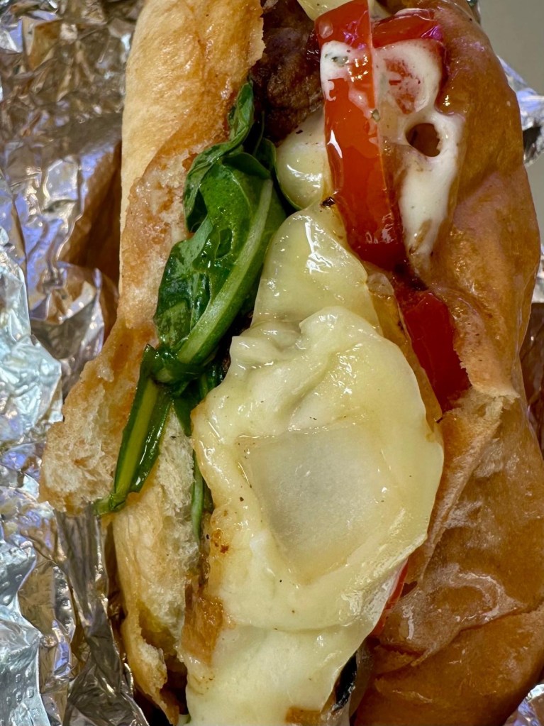 Classic burger served at Krispies Fish & Chips in Newcastle