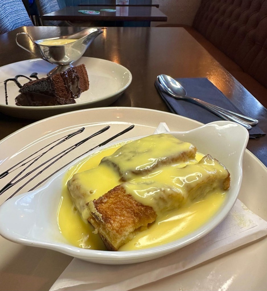 Banana bread and butter pudding with dates at The Gate in Framwellgate Moor
