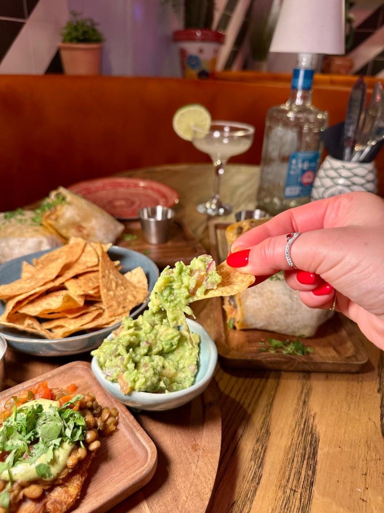 Homemade guacamole with crispy totopos at Motel Mexicana Newcastle