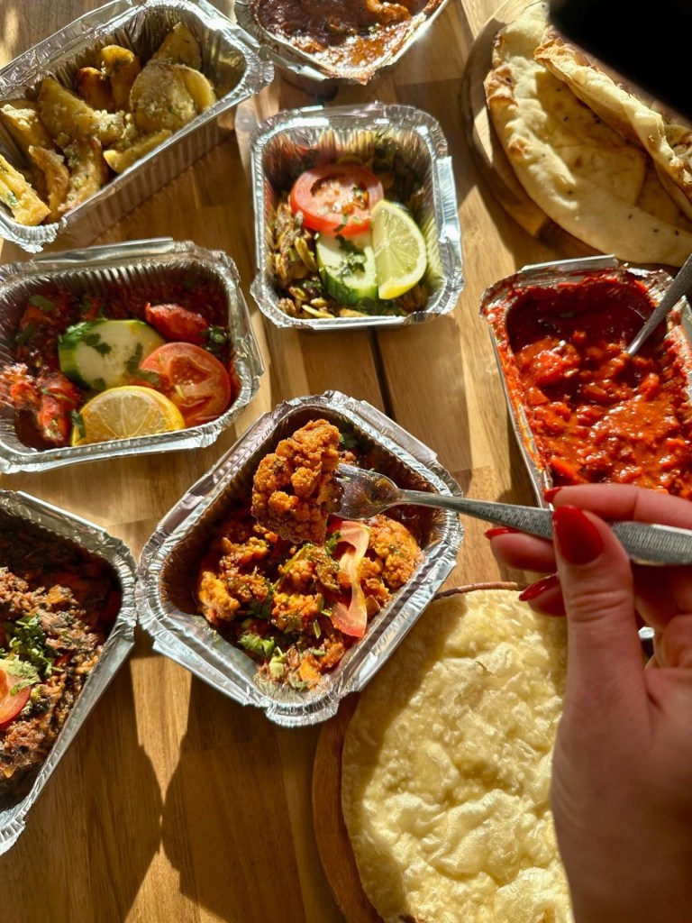 Golden cauliflower bhaji from Nisha’s Tandoori in Gateshead