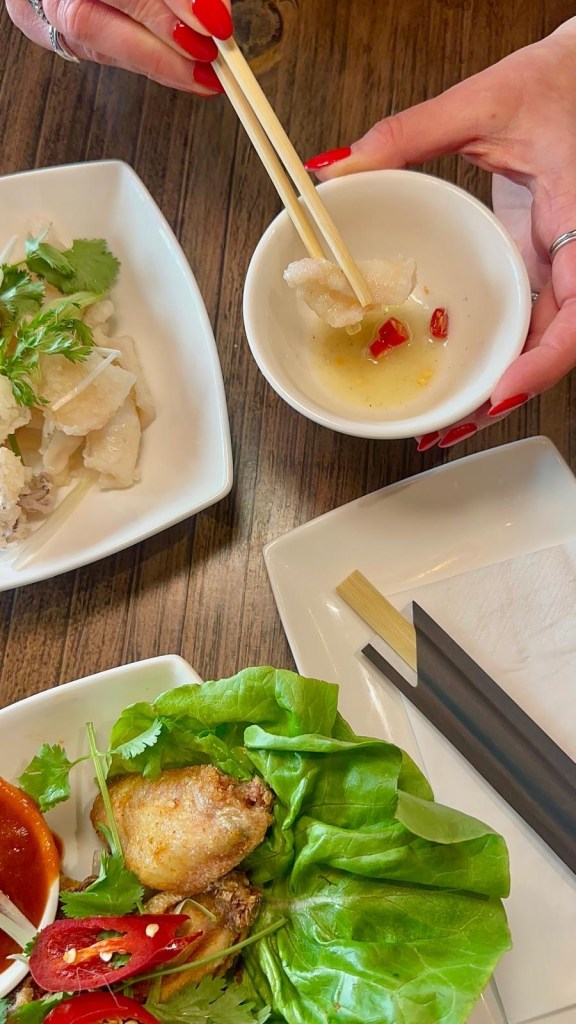 Crispy baby squid with salt, pepper and lime dip at Pho Newcastle