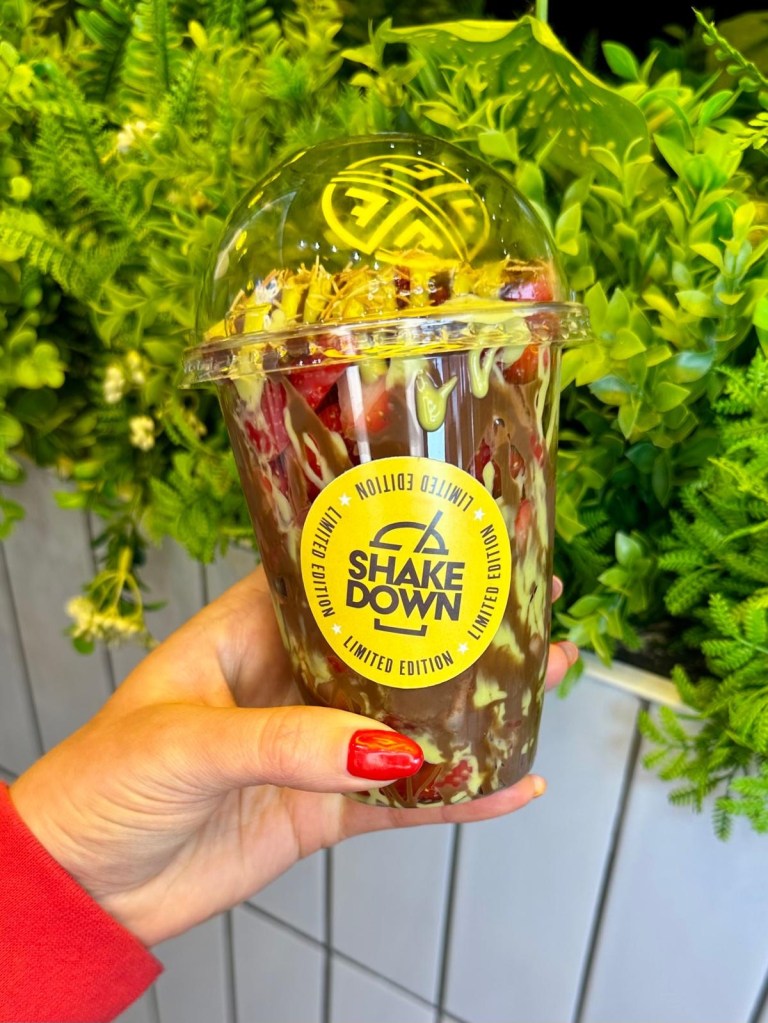 Strawberry and chocolate kunafa dessert at Shakedown Newcastle