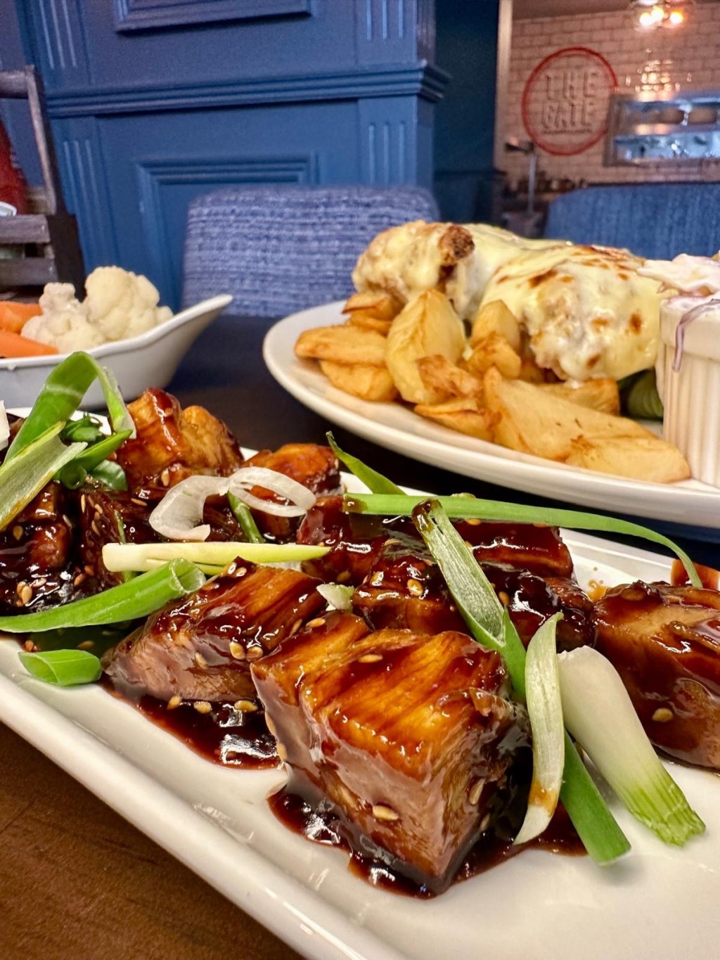 Pork belly bites in Asian-style sauce at The Gate in Framwellgate Moor