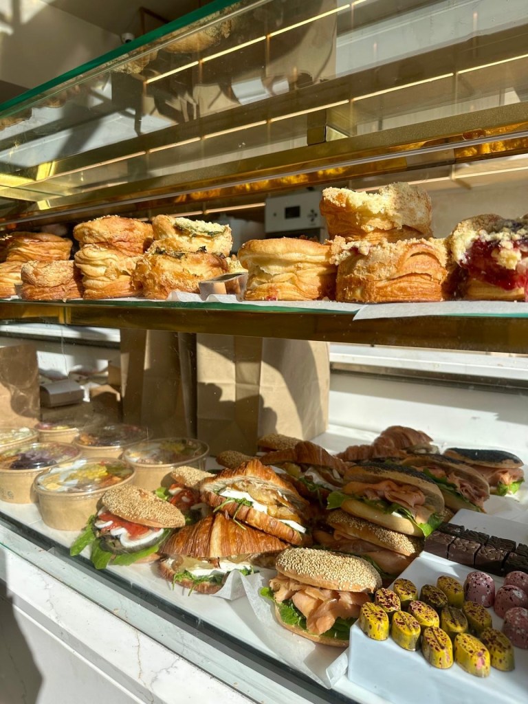 Freshly made pastries and savoury bakes on display at Savour Bakery Gateshead