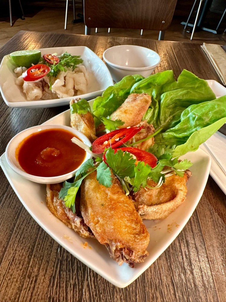 Spicy seasoned chicken wings at Pho Vietnamese restaurant in Newcastle