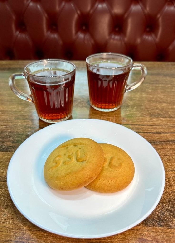 Persian rose cookie dessert at Rose Restaurant Newcastle
