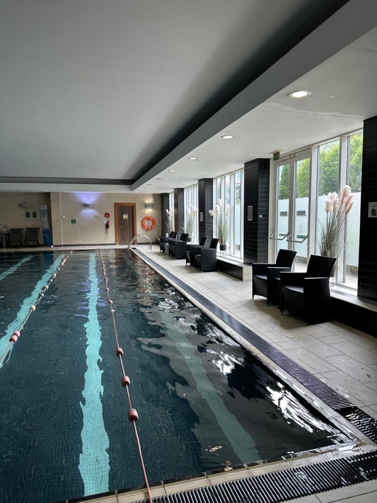 Indoor swimming pool at Radisson Blu Durham spa and leisure facilities