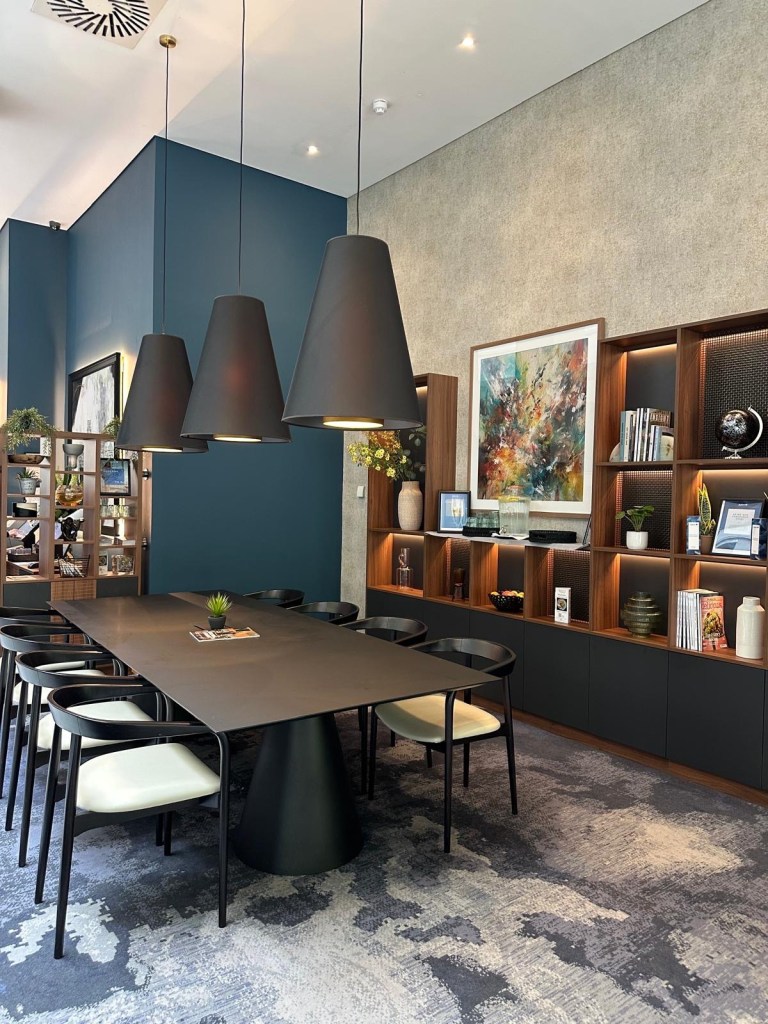 Contemporary lounge area at Radisson Blu Durham with ambient lighting