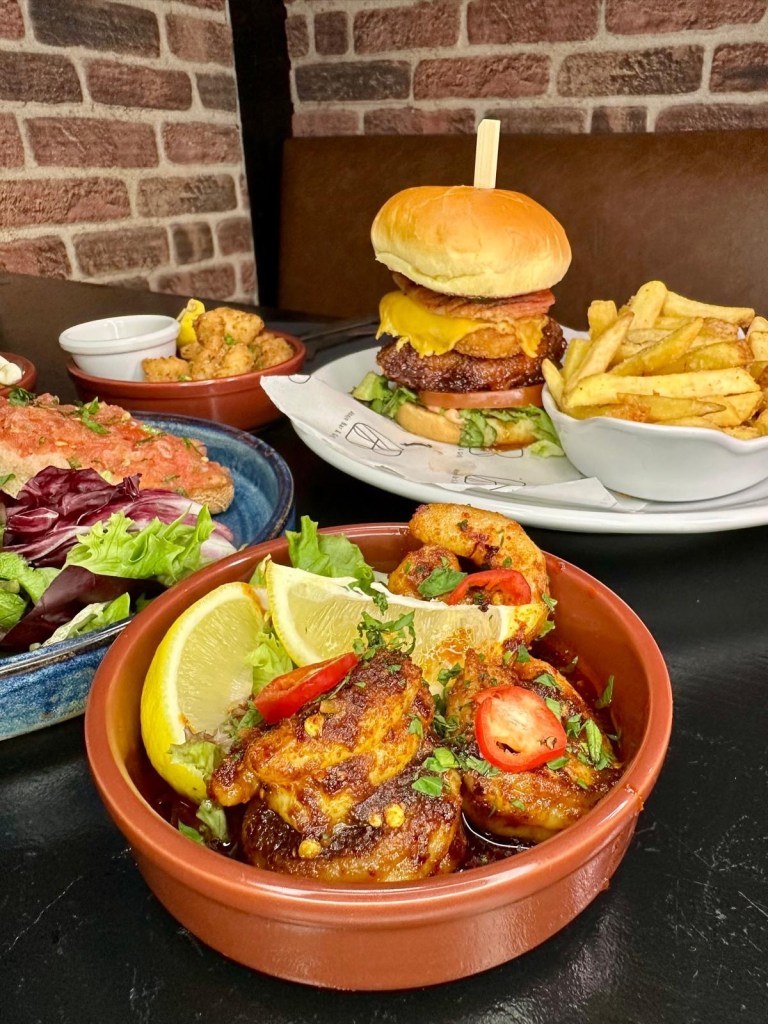Assorted tapas dishes at Abajo Newcastle including Spanish and pub-style sharing plates