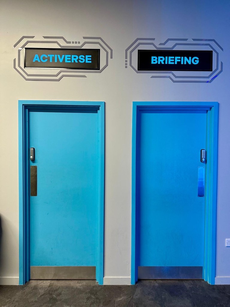 Activate Metrocentre briefing room in Gateshead where players receive instructions before games