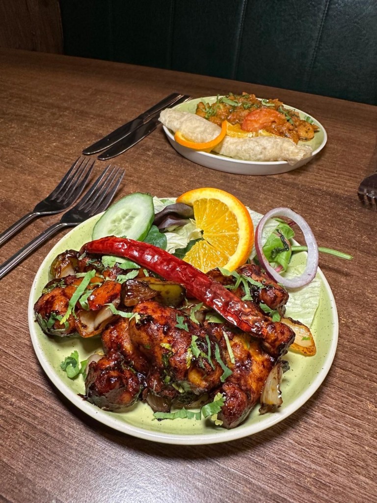 Gobi Manchurian at Babaji Sunderland with cauliflower in hot and sour sauce.