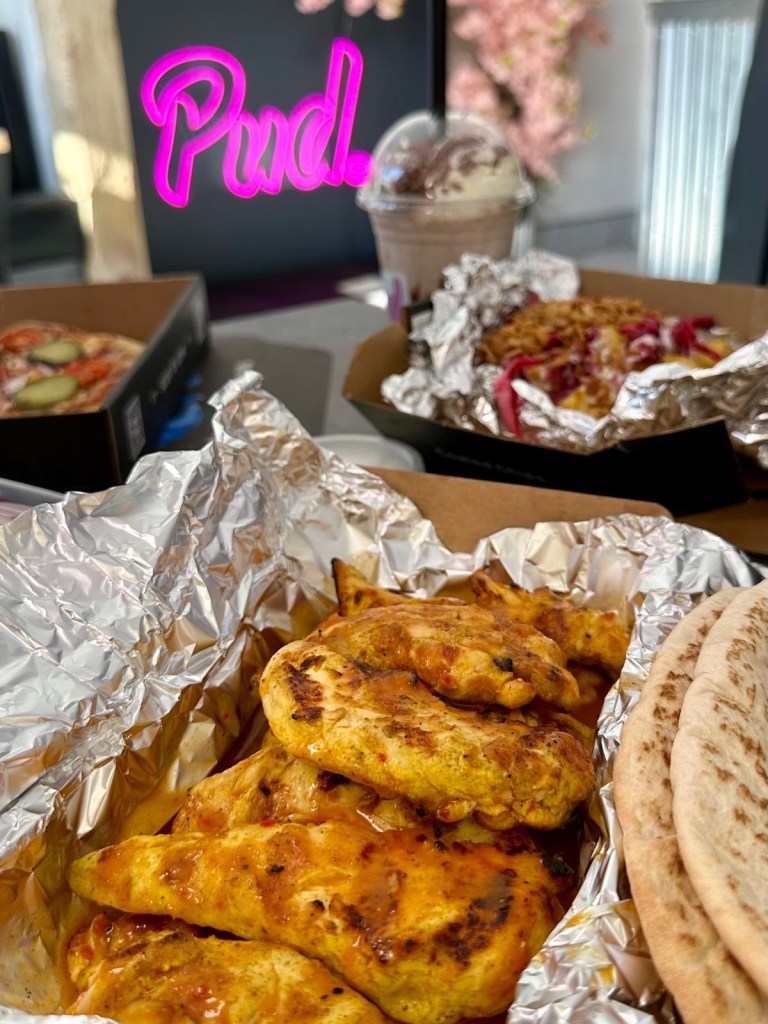 Caspian Kebab takeaway dishes including kebabs, wraps, and sides