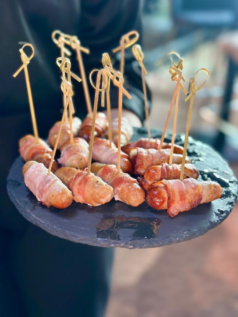 Festive pigs in blankets at 3Sixty Newcastle Christmas dining showcase.