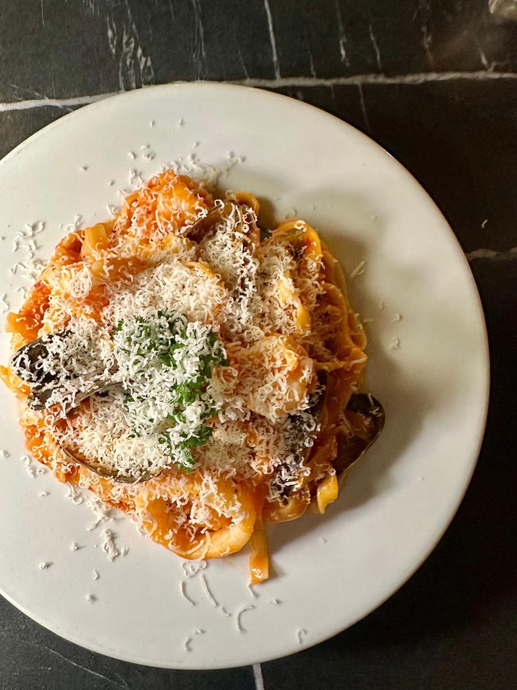Seafood pasta frutti di mare from Pacino’s South Shields with tiger prawns, mussels and calamari in a tomato and chilli sauce.