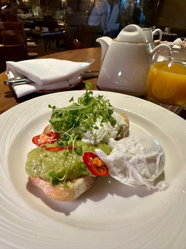 Elegant breakfast setting inside Lumley Castle’s Knights Restaurant in Durham.