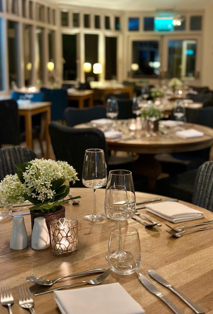 Intimate chef’s table set-up at Eslington Villa with plated courses.