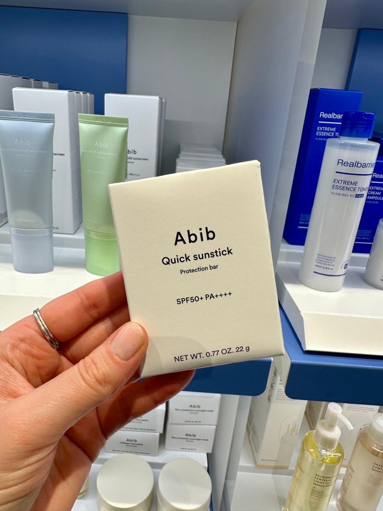 Korean makeup and skincare products displayed inside Pure Seoul Newcastle.