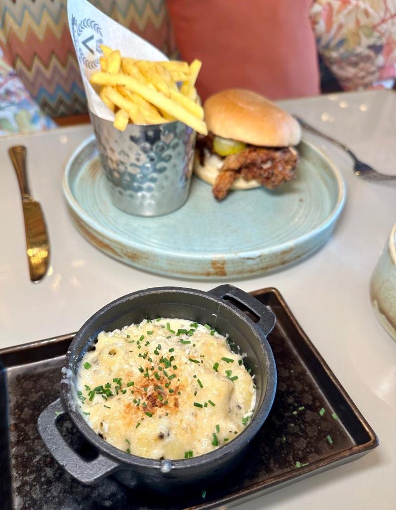 Truffle mac and cheese at Victors Newcastle Quayside