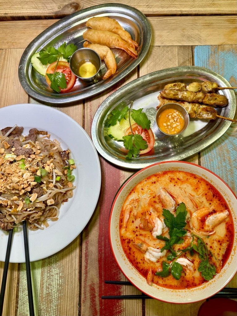 Thai dishes at Thai House Café Newcastle city centre