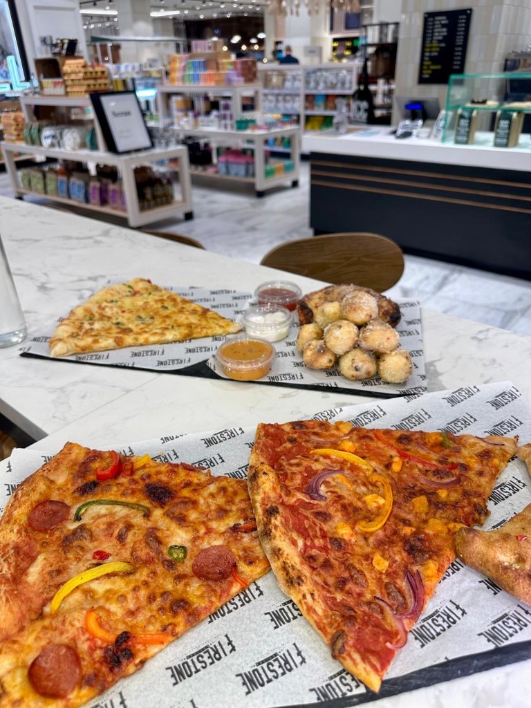 Firestone Pizza New York-style pizzas and mini calzones at Fenwick Food Hall Newcastle