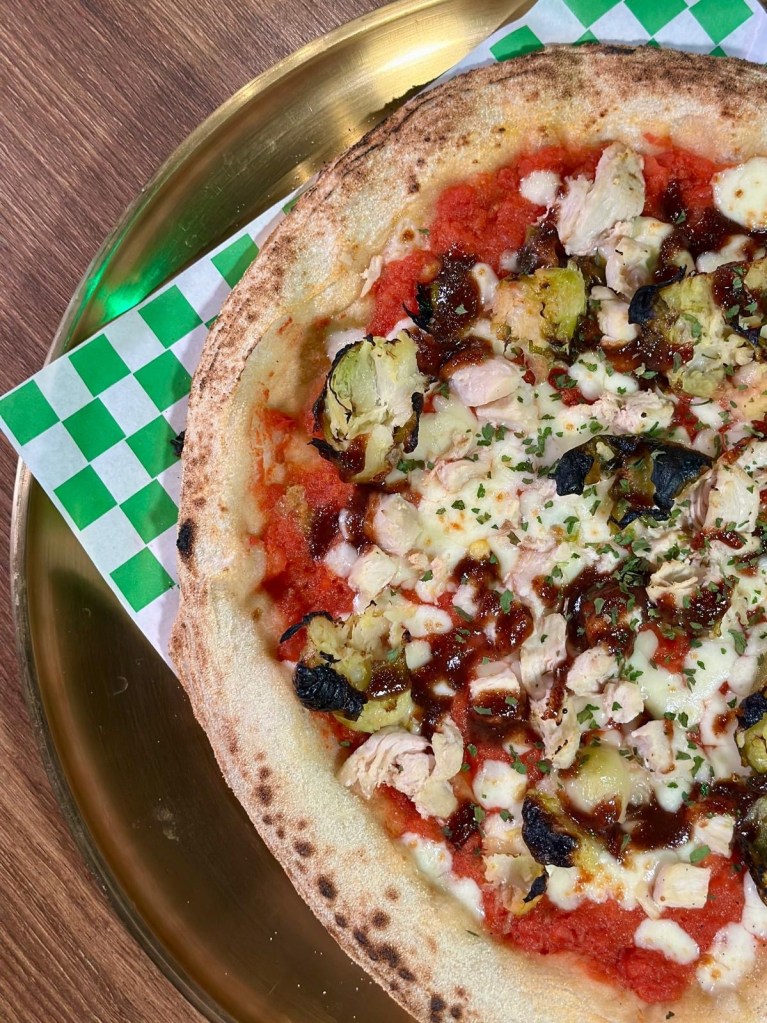 Christmas turkey pizza at Scott and Wilson North Shields