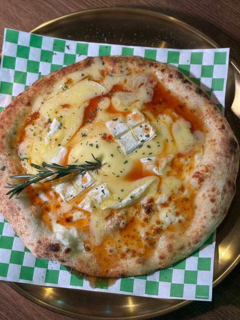 Hot honey and camembert garlic bread at Scott and Wilson North Shields