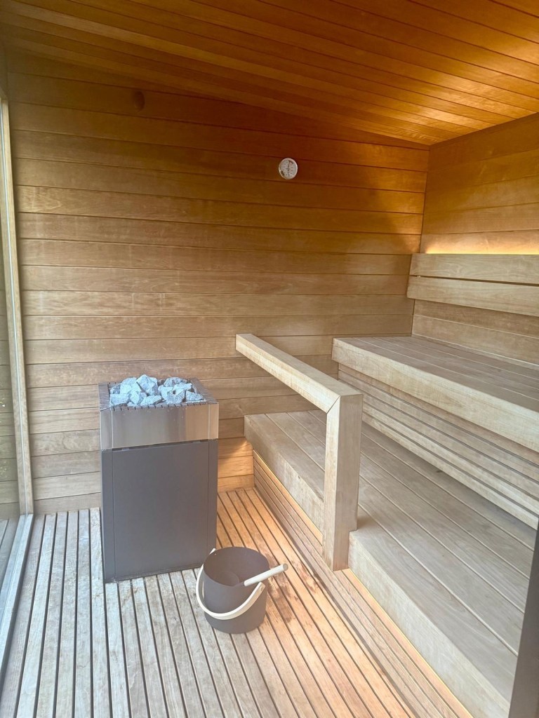Woodland sauna with countryside views at Hewn Yorkshire