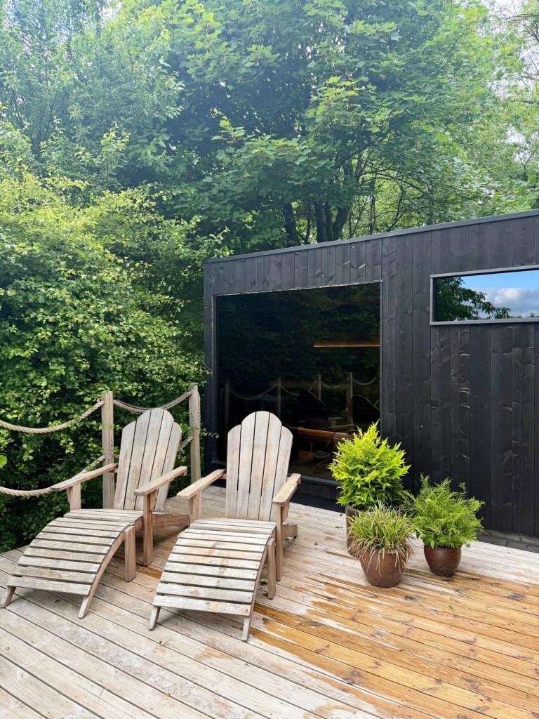 Woodland sauna with countryside views at Hewn Yorkshire